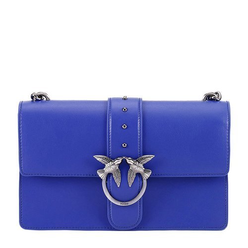 【折扣】 Pinko/品高 女士 100% 皮 單肩包 柳釘裝飾 藍色 GIG