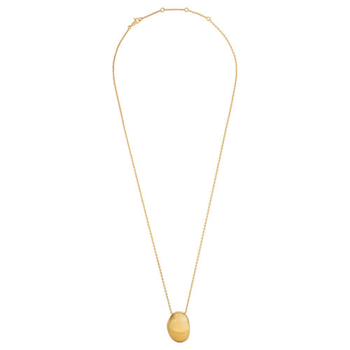 CELINE/賽琳 22新款 女士金色黃銅卵石形狀吊墜項(xiàng)鏈460BR6BRA.35OR