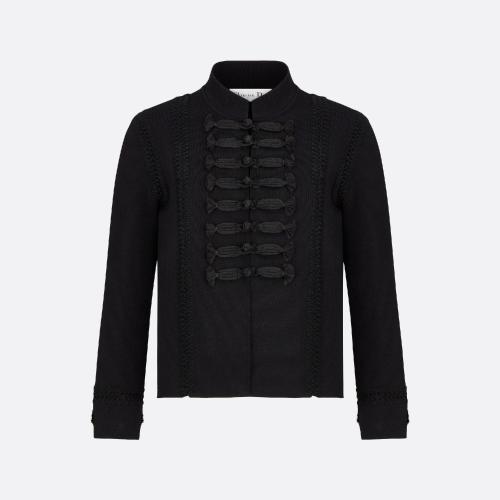  DIOR迪奧 22年秋冬 女士 夾克 Veste droite a brandebourgs 314V63AM511_X9000