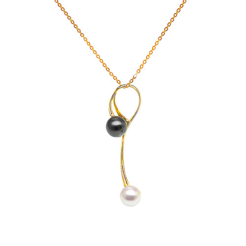 zhuella/珠艾樂 日本Akoya和大溪地海水珍珠吊墜項(xiàng)鏈 日月星辰獨(dú)特設(shè)計(jì)