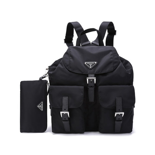 PRADA/普拉達【22春夏新款】女士Re-Nylon再生尼龍手提雙肩包背包帶小包 1BZ811 RV44