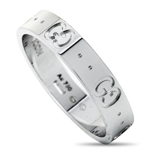 Gucci 古馳 Icon系列女士白金纖巧 戒指 YBC0732300020