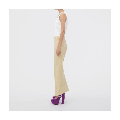  BV葆蝶家 22年秋冬 女士 休閑褲 pantalon en laine double melangee avec coupe incurvee 708