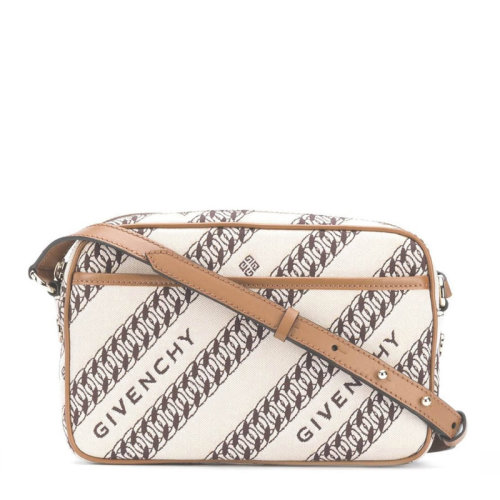 GIVENCHY 女士拼色刺繡帆布單肩包 斜挎包GIVENCHY BOND相機(jī)包