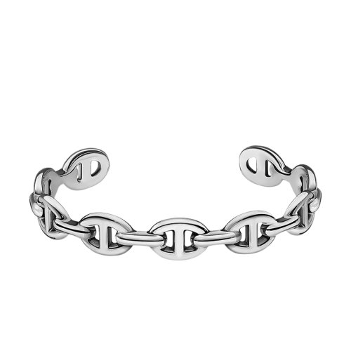 HERMES/愛馬仕 經(jīng)典Cha?ne d'Ancre Encha?née系列 中號925銀鏈環(huán)手鏈H109509B