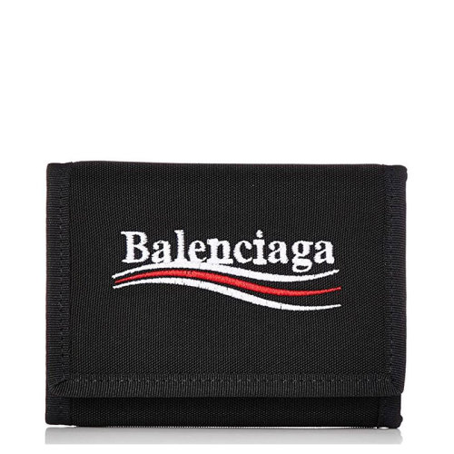 Balenciaga/巴黎世家  男包 品牌字母LOGO 男士黑色時尚折疊錢包 5074819WB251000