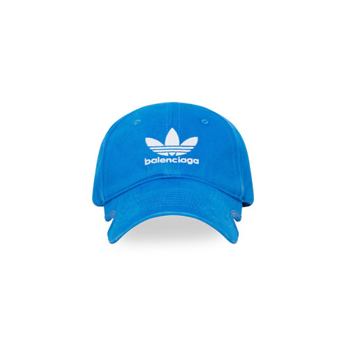 Balenciaga/巴黎世家 22年秋冬新款 ADIDAS聯(lián)名Speed系列 男女同款藍(lán)色純棉棒球帽723749410B24877