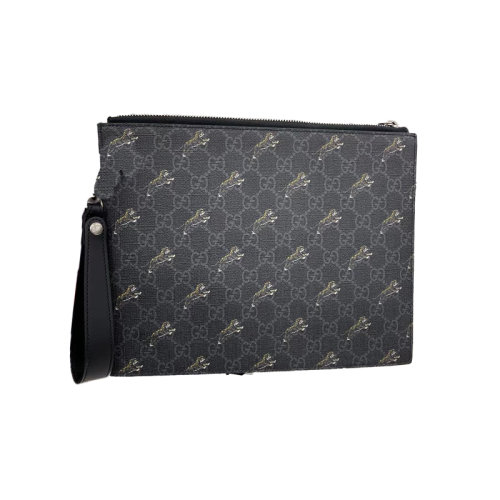 Gucci/古馳 小老虎印花男士手拿包