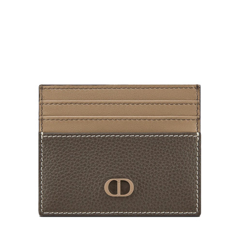 DIOR/迪奧 22春夏新款 男士檀黑色粒面牛皮革“CD Icon”標(biāo)志卡包卡片夾2ESCH135CDI_H45E