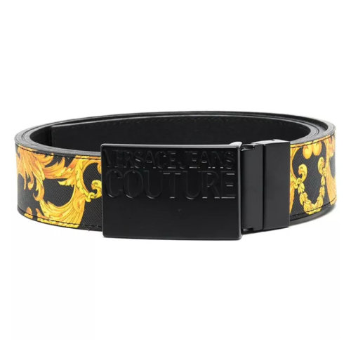 VERSACE JEANS/范思哲牛仔  男士黑色時尚經(jīng)典巴洛克花紋腰帶  ED8YWAF32-E71991-EM27