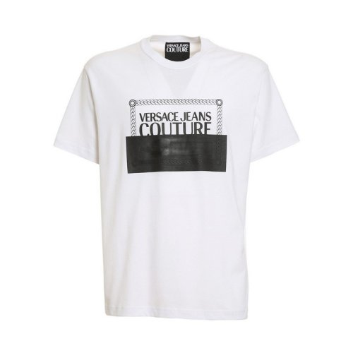  VERSACE JEANS COUTURE 男士印花棉質(zhì)短袖T恤 72GAHP03 CJ00P 003 PLFSX