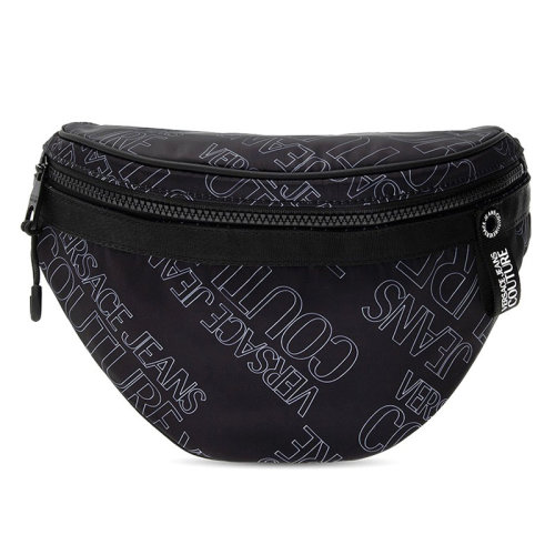 VERSACE JEANS/范思哲牛仔  男包女包黑色尼龍時尚百搭徽標(biāo)裝飾胸包腰包  EE1YZBB56-E71743-EMI9