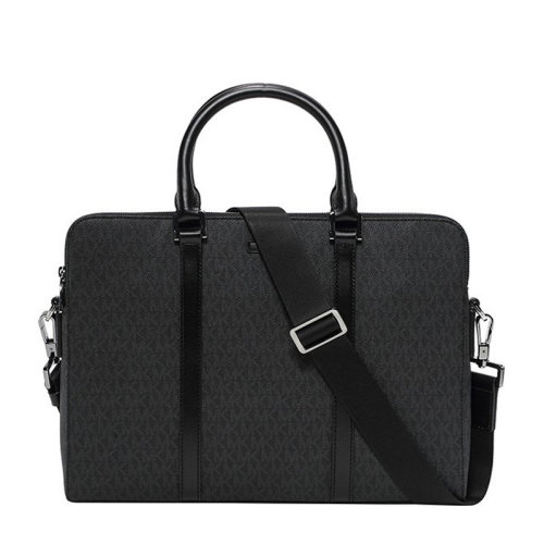 Michael Kors/邁克·科爾斯 拉鏈開(kāi)合 單肩包 男士黑色公文包手提包 33F7MMNA6B 001