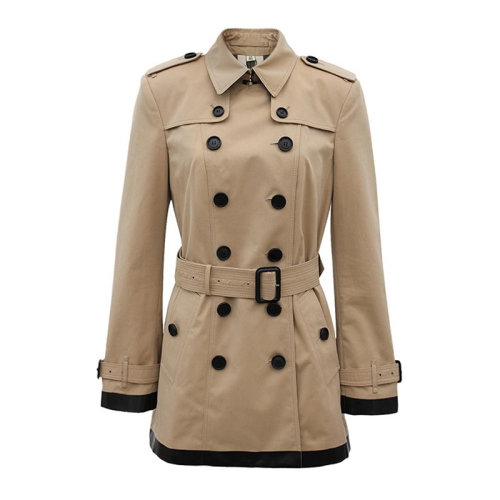 BURBERRY/博柏利 女裝 服裝 駝色棉質(zhì)經(jīng)典雙排扣束腰中長款 女士風衣外套 3934319