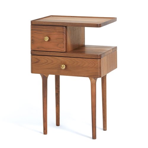 MINGAN/明暗 北美黑胡桃木 實(shí)木家具 高升床邊柜