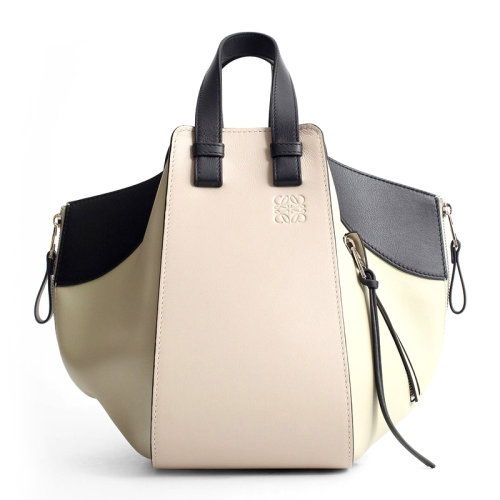 LOEWE/羅意威 女士拼色小牛皮經(jīng)典字母徽標壓花小吊床袋單肩包斜挎包手提包女包 32630KS35-3957