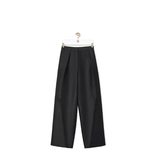  LOEWE羅意威 22年秋冬 女士 休閑褲 Pleated trousers in technical twill S359Y04X63-1100