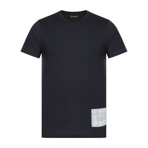Emporio Armani/安普里奧阿瑪尼 藏藍(lán)色 男士衣角徽標(biāo)印花棉質(zhì)圓領(lǐng)短袖T恤 6G1T6T-1JQ4Z-0922