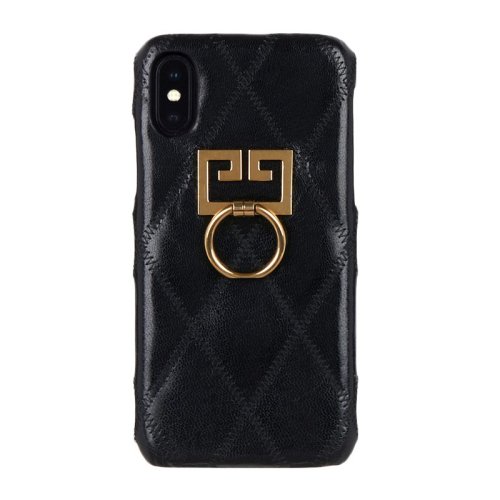 Givenchy/紀(jì)梵希 男女同款 logo皮革智能iPhone X / Xs手機(jī)套 BB605PB08Z-001