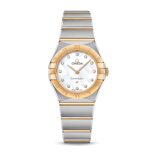 OMEGA/歐米茄 星座系列 精鋼 18K金 鉆石刻度 石英機(jī)芯 女士腕表 131.20.25.60.55.002