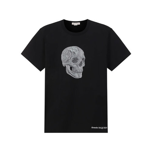 Alexander McQueen/亞歷山大麥昆【22春夏新款】男士棉質(zhì)圓領(lǐng)短袖T恤 682521 QSZ54