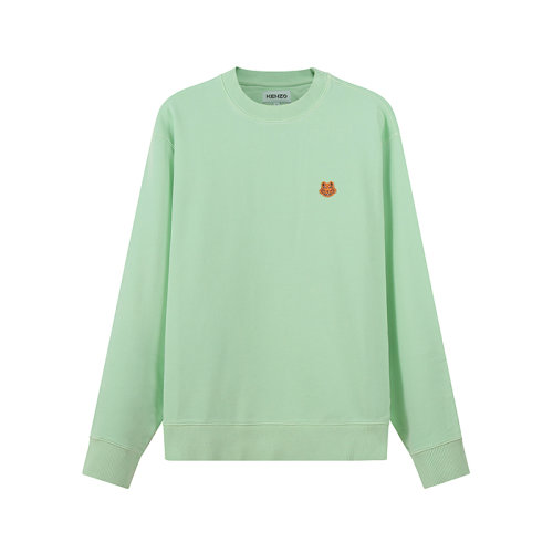 KENZO/高田賢三 【22春夏新款】 男士棉質圓領長袖衛(wèi)衣運動衫小虎頭刺繡 5SW006 4MC