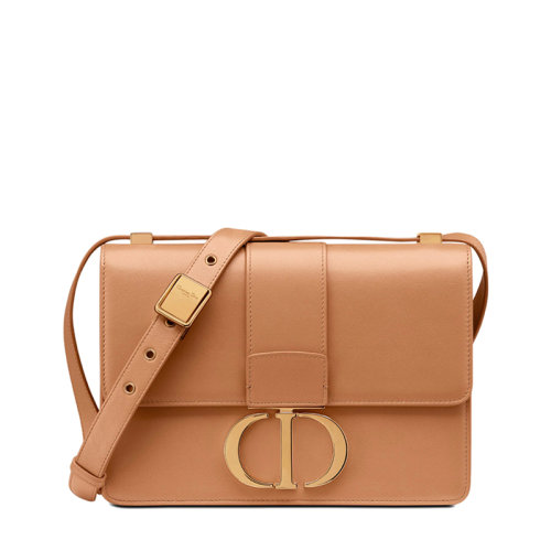DIOR/迪奧 30 MONTAIGNE系列 女士琥珀色小牛皮翻蓋斜挎單肩蒙田盒子包M93UMOS_M70E