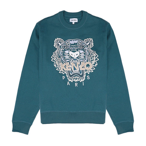 KENZO/高田賢三 男士上衣棉質(zhì)虎頭圖案圓領(lǐng)休閑運動衛(wèi)衣 FA6 5SW110 4XA