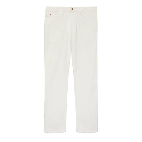  GUCCI古馳 22年秋冬 男士 飾馬銜扣牛仔褲 675701 XDBYK 9133