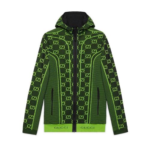  GUCCI古馳 22年秋冬 男士 GG圓筒針織面料拉鏈夾克 693109 XJEAI 1131