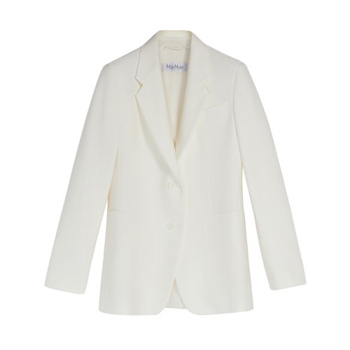 MaxMara/麥絲瑪拉 22年早春新款 FOX系列 女士白色棉質混紡米勒風格西裝外套夾克1911042106004