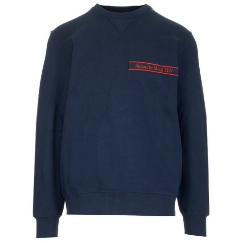  Alexander McQueen/亞歷山大麥昆 男士藍色棉質(zhì)衛(wèi)衣 642663 QTX75 0913 PLFSX