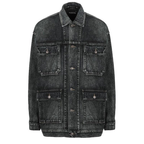 Balenciaga/巴黎世家  男裝 時尚簡約 男士黑色棉質(zhì)牛仔外套夾克 626120TIW253964 HKY012467