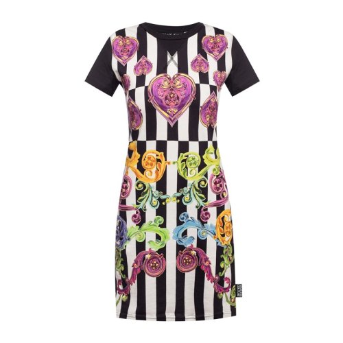  VERSACE JEANS COUTURE 女士印花棉質(zhì)連衣裙裙子 D2HVB4K1 30327 003 PLFSX