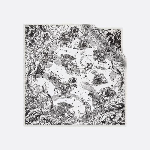  DIOR迪奧 22年春夏 女士 圍巾 Carre Toile de Jouy Zodiac 15CON070I606_C011