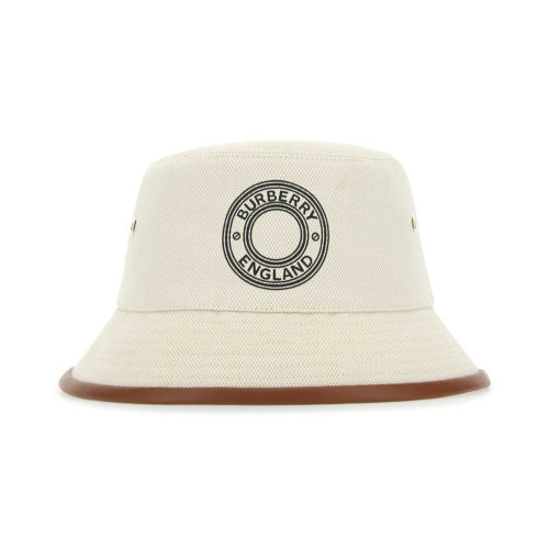 BURBERRY/博柏利 女士米色純棉logo印花漁夫帽 8049476