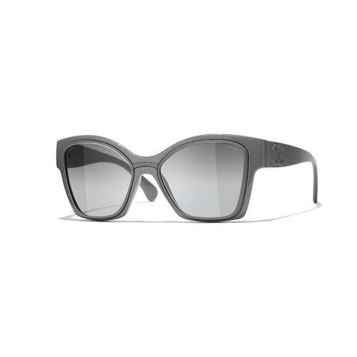 Chanel/香奈兒 22年春夏新款 女士鏡面漸變灰色鏡片尼龍和金屬鏡框蝴蝶形太陽(yáng)眼鏡墨鏡A71382X06092S7264