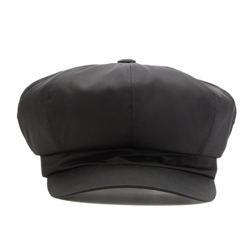 PRADA/普拉達(dá)  女士黑色Re-Nylon再生尼龍報童帽1HC551_2DMI_F0002