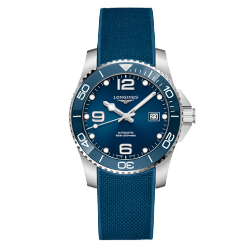 LONGINES/浪琴 康卡斯?jié)撍盗?自動(dòng)機(jī)械不銹鋼陶瓷藍(lán)盤休閑男表41毫米L3.781.4.96.9