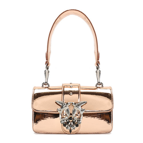 PINKO 玫瑰金漆皮 女士 單肩包 1P216SY4YL P26