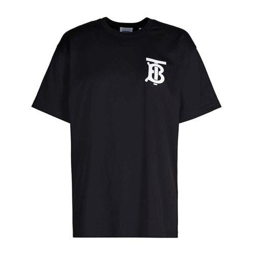 Burberry 博柏利  女裝 服飾 圓領(lǐng)棉質(zhì)休閑經(jīng)典logo圖案 女士短袖T恤 經(jīng)典TB大標(biāo)