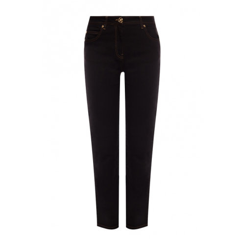 VERSACE/范思哲 女士黑色棉質(zhì)混紡彈性纖維牛仔褲休閑褲長褲女褲 A85443-A232772-A8008