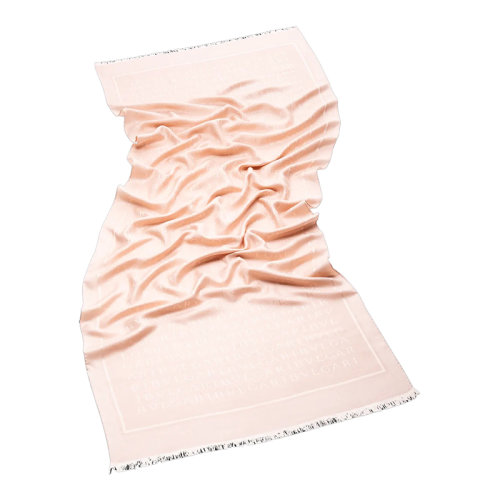 BVLGARI/寶格麗 女士Lettere Maxi混紡羊毛和優(yōu)質(zhì)真絲亞麻瑪瑙粉紅色圍巾242679