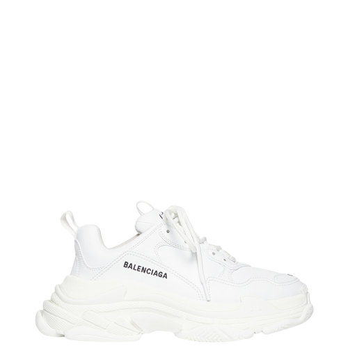 Balenciaga/巴黎世家 22年春夏新款 TRIPLE S系列 女士白色聚氨酯高性能面料運動鞋524039W2FA59000