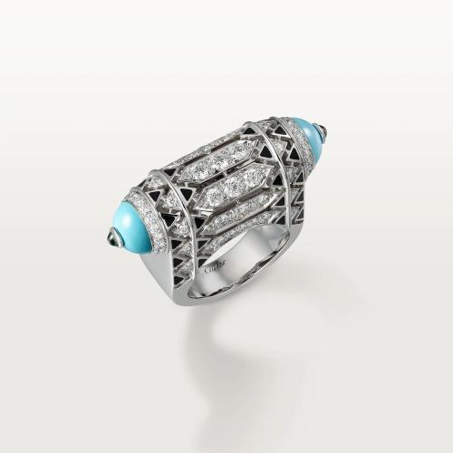  CARTIER 22年秋冬 女士 戒指 Bague Geometrie et Contraste