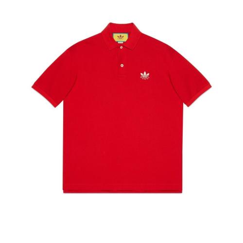  GUCCI古馳 22年秋冬 男士 adidas x Gucci聯(lián)名系列珠地棉Polo衫 700497 XJEL0 6290