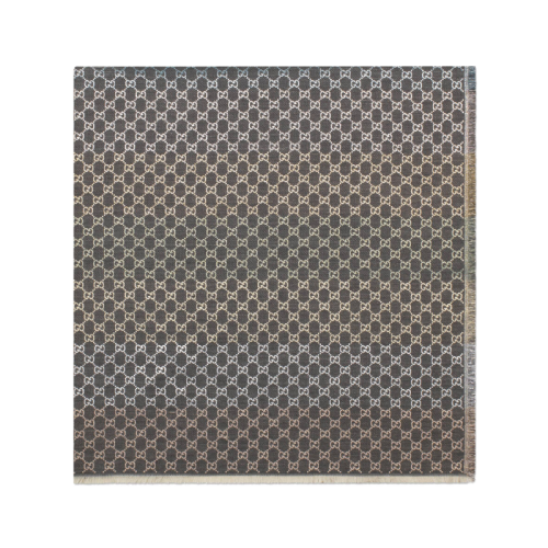 GUCCI/古馳  女士GG提花灰色幻彩圍巾/披肩圍巾5582743GC461400