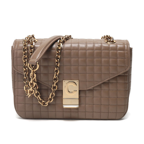 CELINE/賽琳  思琳女包  女士皮質(zhì)絎縫單肩包 187253BFC.02BA