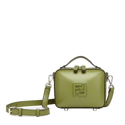 FENDI/芬迪 迷你行李箱 綠色皮革迷你手袋拉桿箱7VA552AAIW
