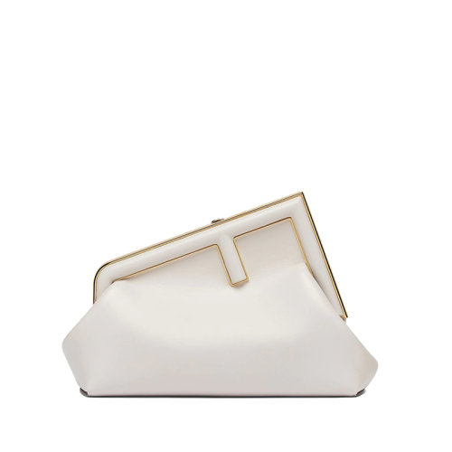 Fendi/芬迪 22年春夏新款 First系列女士小號小羊皮紅色大F搭扣FF內(nèi)襯手拿包8BP129ABVEF1C76